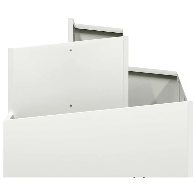 Cache-pot de jardin moderne extérieur 60 x 60 x 50 cm en acier laminé à froid blanc 02_0052212
