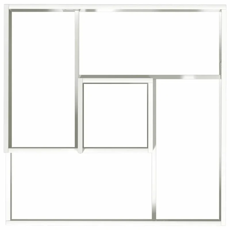 Cache-pot de jardin moderne extérieur 60 x 60 x 50 cm en acier laminé à froid blanc 02_0052212