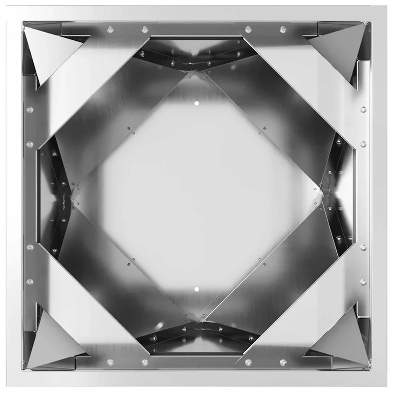 Lot de 2 jardinières modernes acier galvanisé extérieur 40 x 40 x 75 cm design chic en acier argent 02_0053031