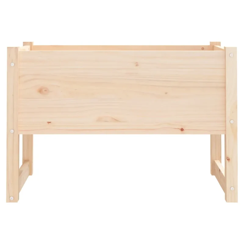 Jardinière rectangulaire décorative pour jardin balcon 78 x 40 x 52 cm en bois massif naturel 02_0048473