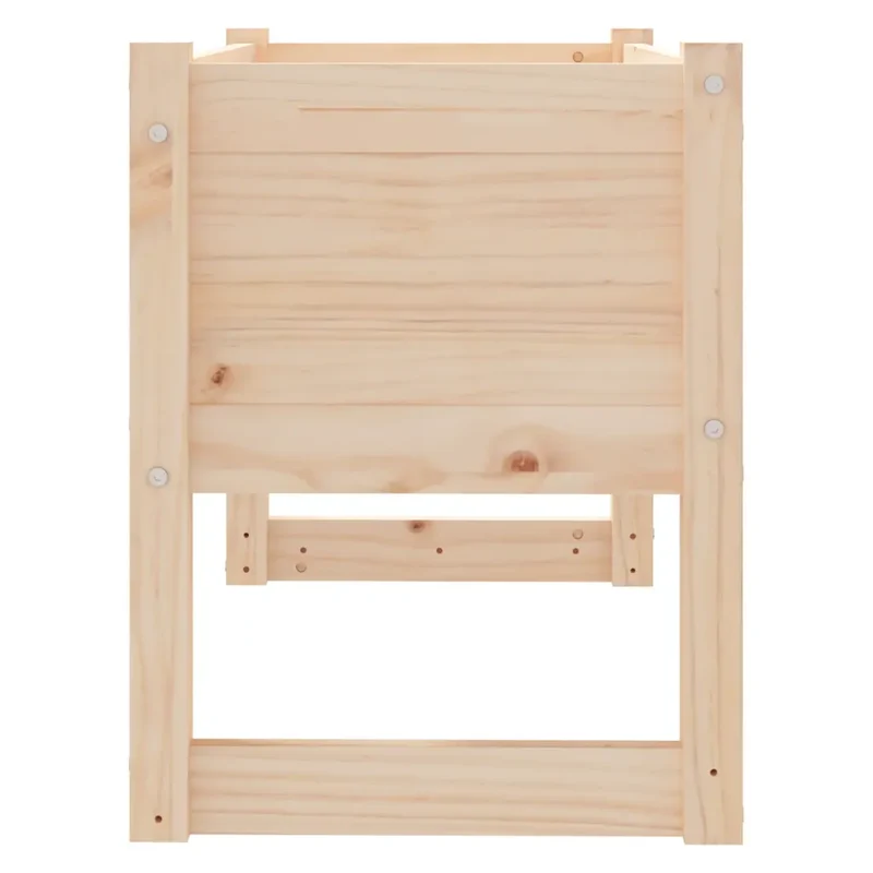 Jardinière rectangulaire décorative pour jardin balcon 78 x 40 x 52 cm en bois massif naturel 02_0048473