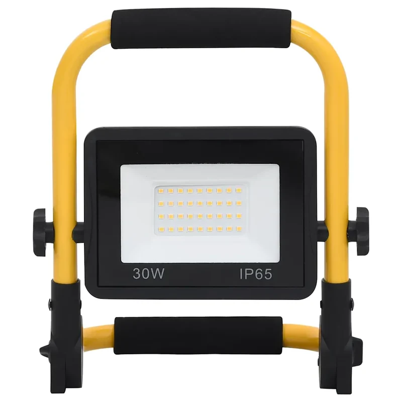 Projecteur à LED portable professionnel 21 x 16 x 26 cm lumière intense angle 120° en aluminium noir 02_0046095