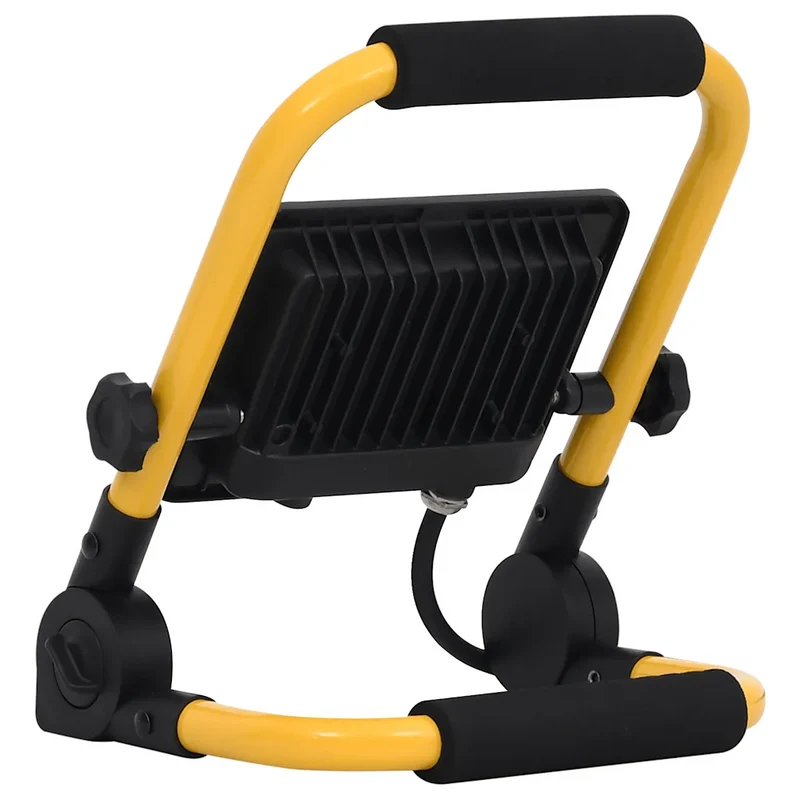Projecteur à LED portable professionnel 21 x 16 x 26 cm lumière intense angle 120° en aluminium noir 02_0046095
