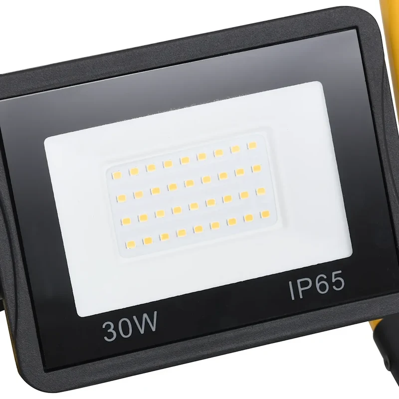 Projecteur à LED portable professionnel 21 x 16 x 26 cm lumière intense angle 120° en aluminium noir 02_0046095