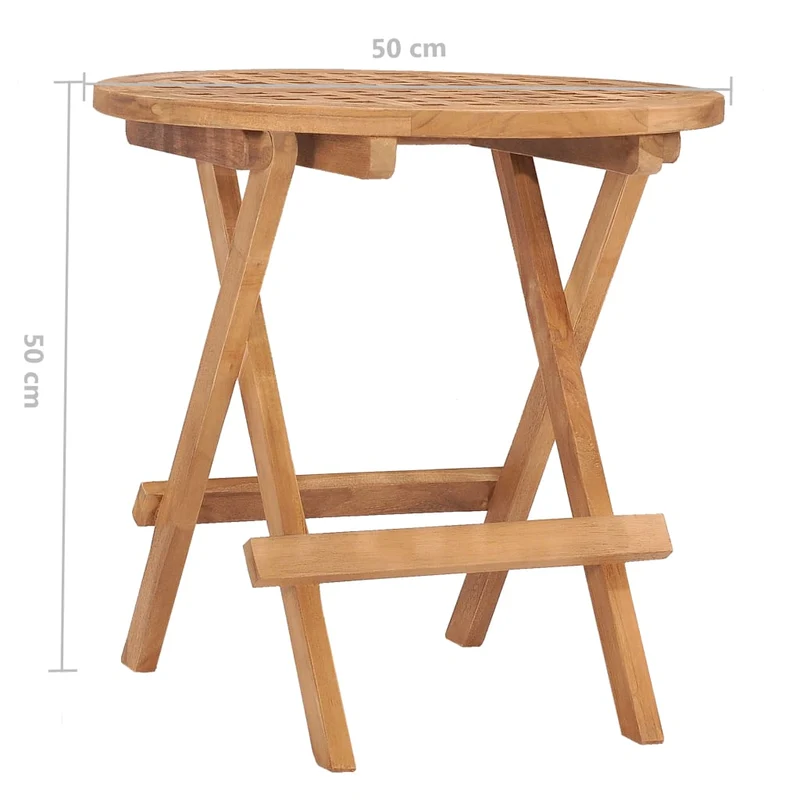 Mobilier à dîner d'extérieur pliable avec coussin 3 pièces teck 02_0014724