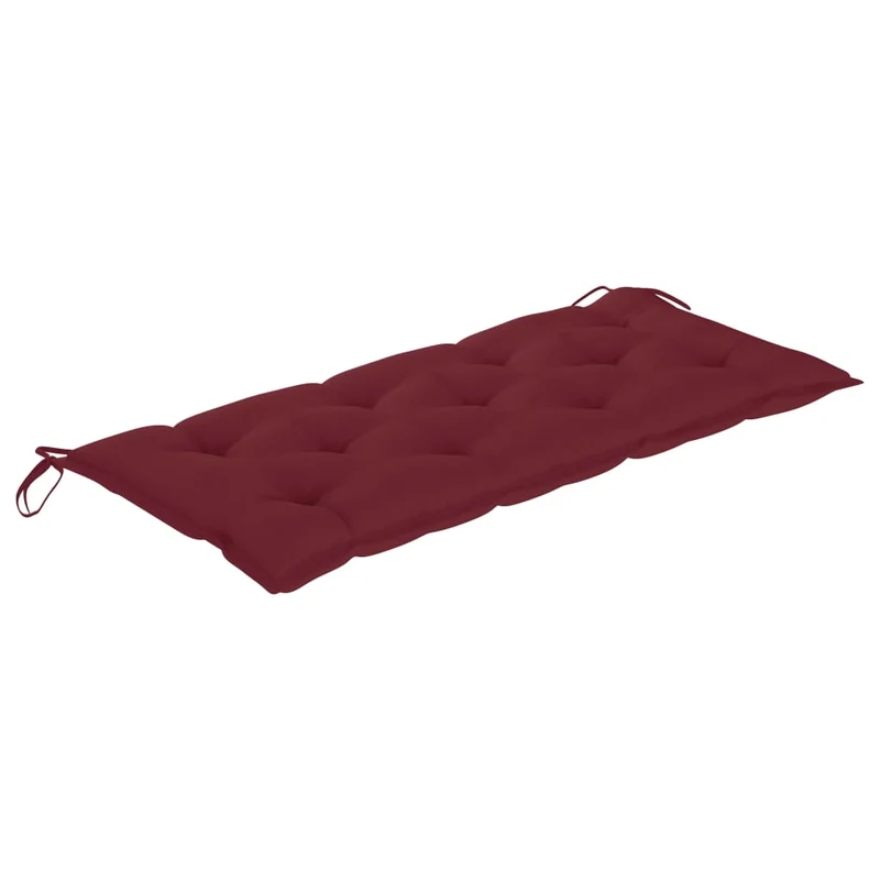 Banc de jardin meuble de patio d'extérieur terrasse avec coussin 120 cm bois d'acacia massif 02_0011377
