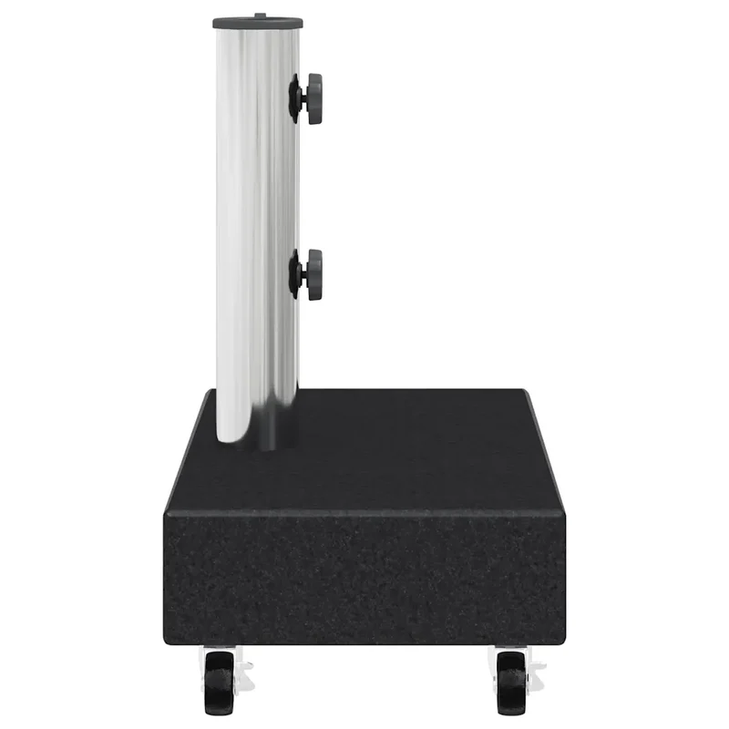 Socle de parasol robuste avec roues 45 x 25 x 8 cm en granit noir 02_0046507