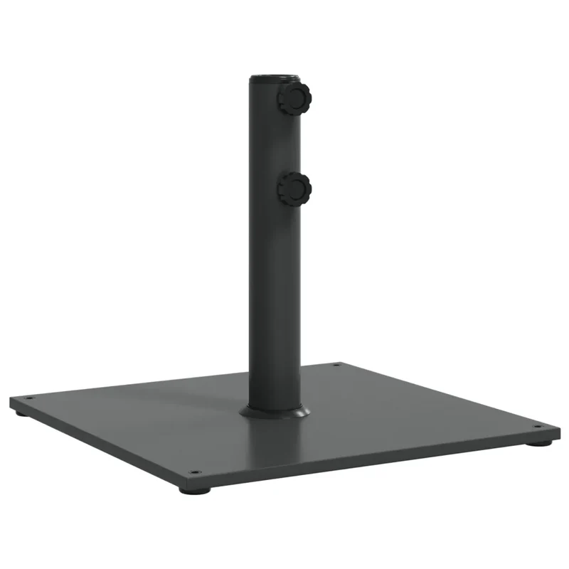 Base de parasol carré 43 x 43 x 38 cm stable avec réglage facile jardin extérieur en acier gris foncé 02_0047475