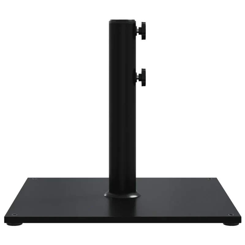 Base de parasol stabilisatrice carrée 43 x 43 x 38 cm avec adaptateurs 32 38 et 48 mm en acier noir 02_0047474