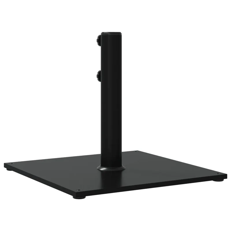 Base de parasol stabilisatrice carrée 43 x 43 x 38 cm avec adaptateurs 32 38 et 48 mm en acier noir 02_0047474