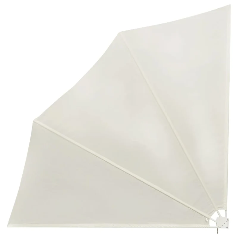 Auvent paravent store brise-vue latéral rétractable de patio jardin terrasse balcon protection visuelle écran 140 x 140 cm crème 02_0007055