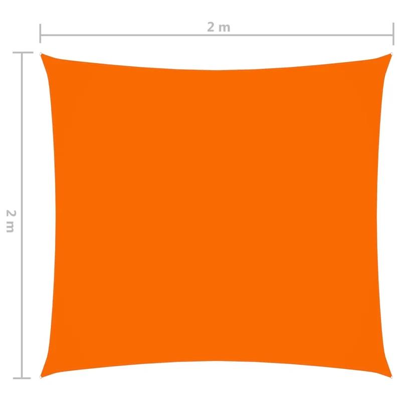 Voile toile d'ombrage parasol tissu oxford carré 2 x 2 m orange 02_0009471