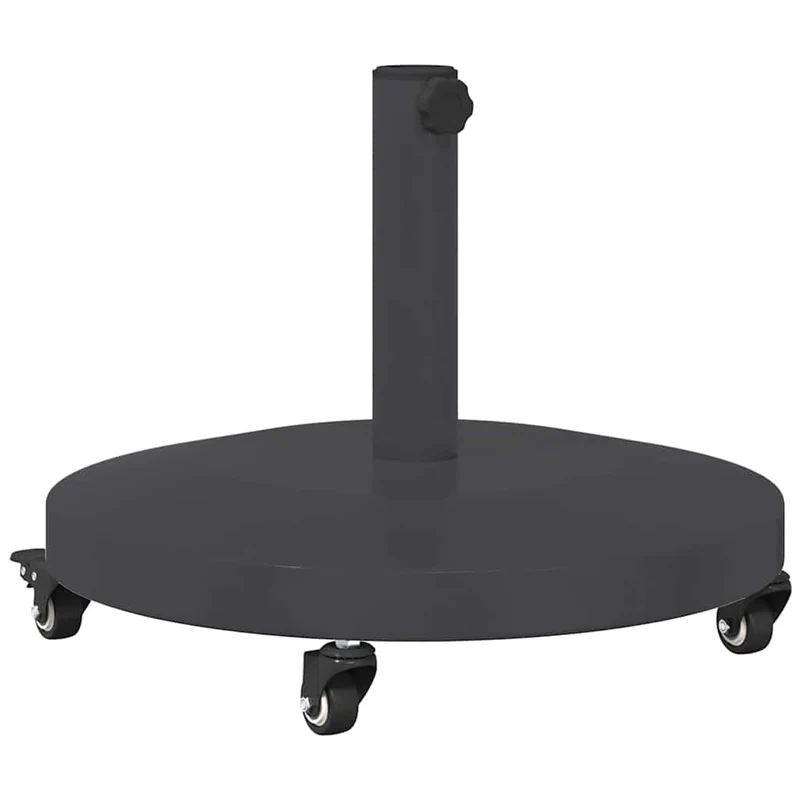 Base de parasol ronde moderne extérieure 48 x 48 x 32 cm style épuré en acier gris foncé 02_0058942