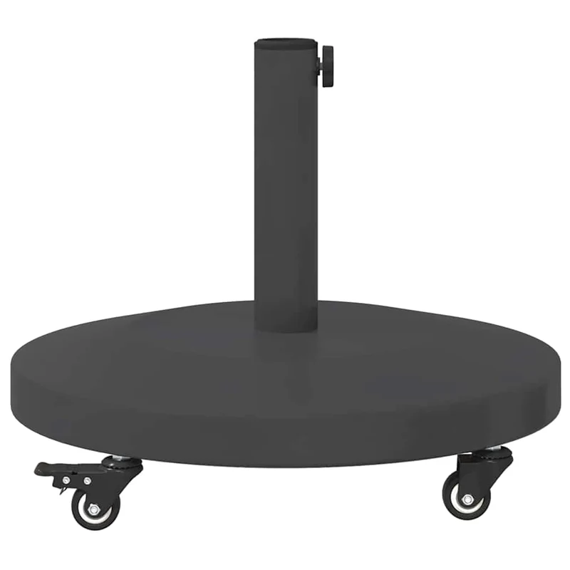 Base de parasol ronde moderne extérieure 48 x 48 x 32 cm style épuré en acier gris foncé 02_0058942
