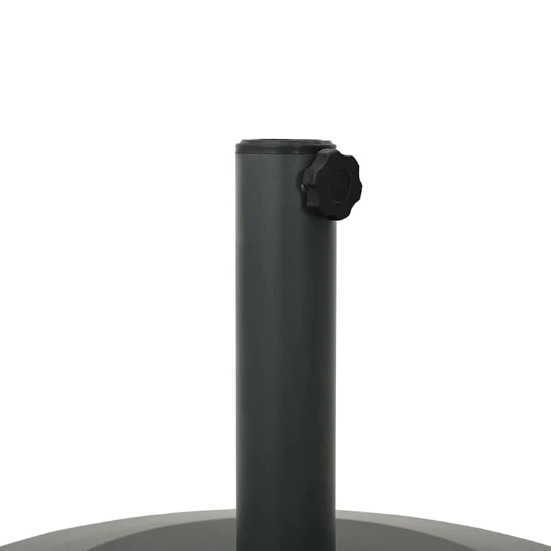 Base de parasol ronde moderne extérieure 48 x 48 x 32 cm style épuré en acier gris foncé 02_0058942