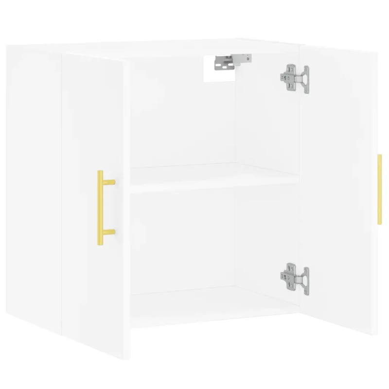 Armoire murale rangement pratique et décoratif 60 x 31 x 60 cm en bois d'ingénierie blanc 02_0048791