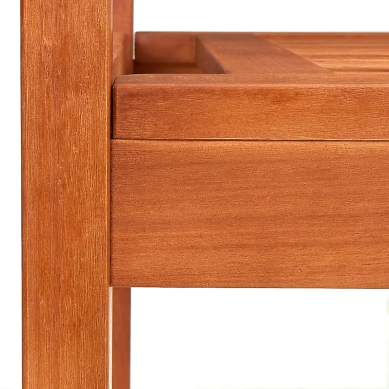 Banc de jardin meuble de patio d'extérieur terrasse 3 places 150 x 60 x 89 cm bois d'eucalyptus solide 02_0011313