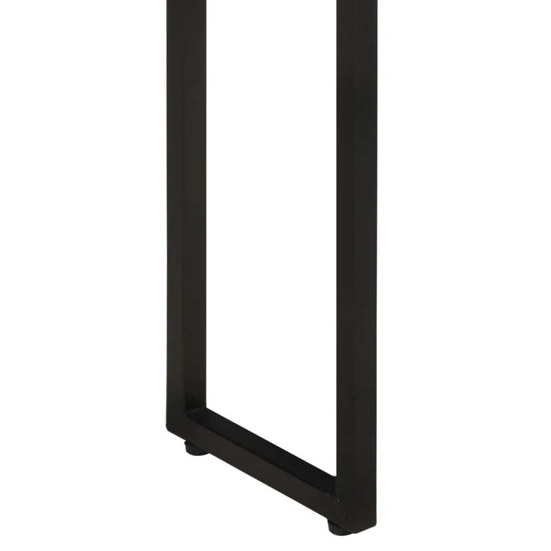 Jardinière bac lit surélevé plantes fleurs terrasse jardin 60 x 20 x 68 cm bois de manguier brut noir 02_0037689