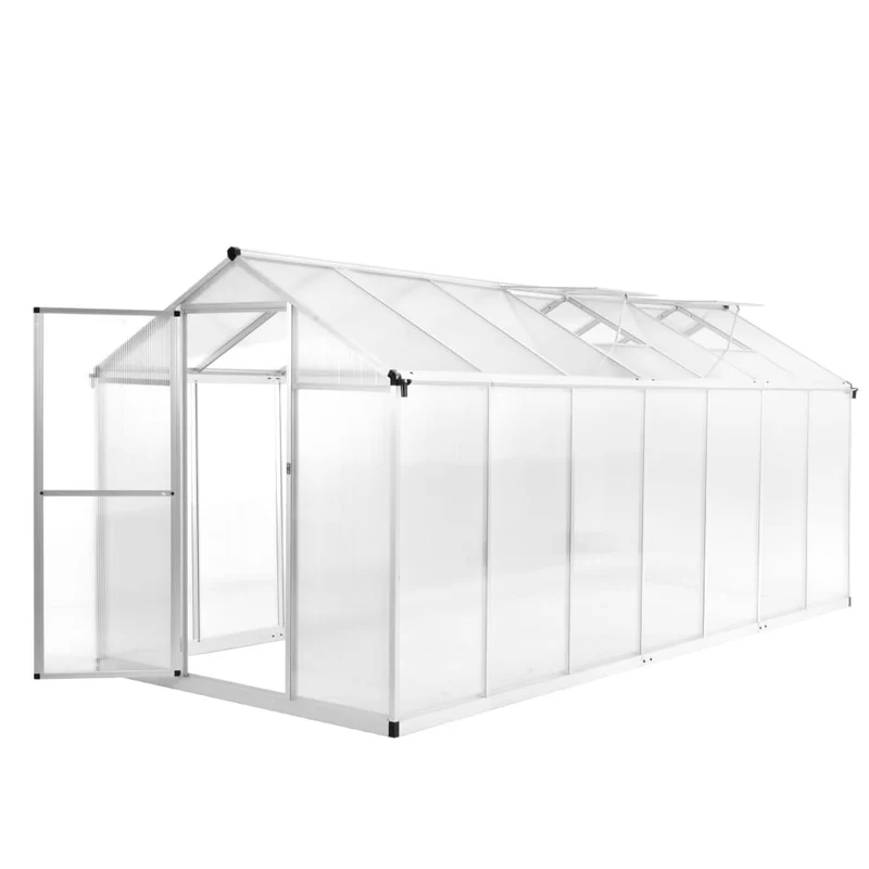 Serre tente abri plante fleur légumes aluminium 421 x 190 x 195 cm 15,6 m³ Transparent 02_0044470