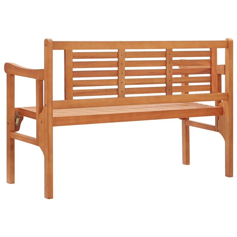 Banc de jardin meuble de patio d'extérieur terrasse pliable de jardin 120 x 53 x 81 cm bois d'eucalyptus solide 02_0011840