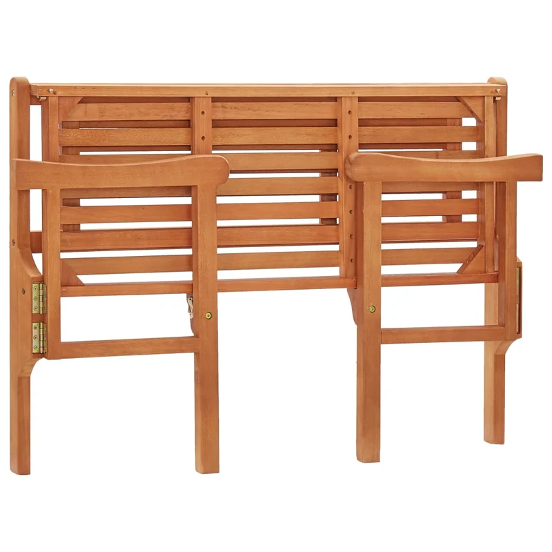 Banc de jardin meuble de patio d'extérieur terrasse pliable de jardin 120 x 53 x 81 cm bois d'eucalyptus solide 02_0011840