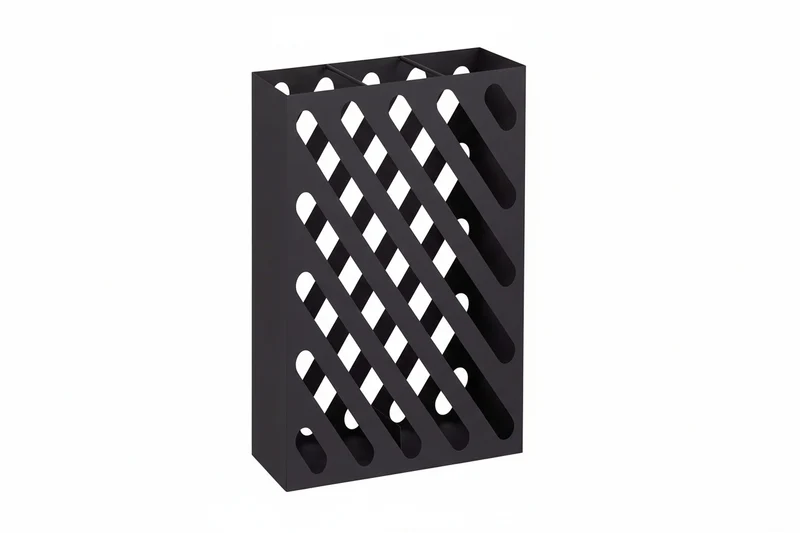 Grand porte-parapluie rectangulaire design acier noir 13_0002211_2
