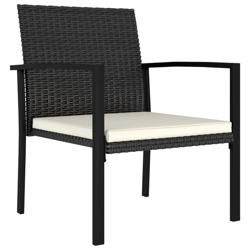 Ensemble de salle à manger de jardin meuble extérieur 7 pièces résine tressée noir 02_0014055