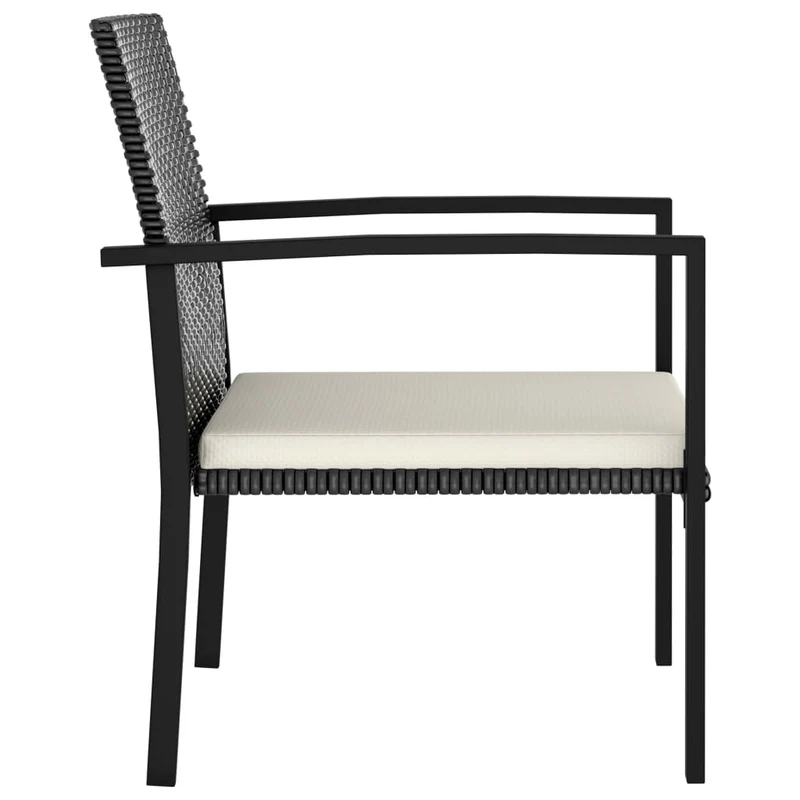 Ensemble de salle à manger de jardin meuble extérieur 7 pièces résine tressée noir 02_0014055