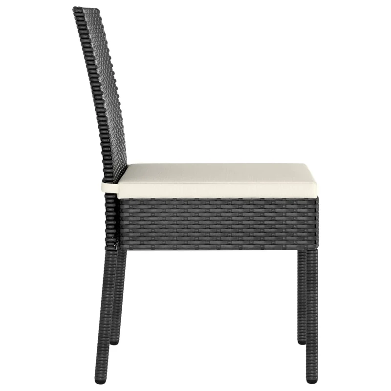 Ensemble de salle à manger de jardin meuble extérieur 9 pièces résine tressée noir 02_0014129