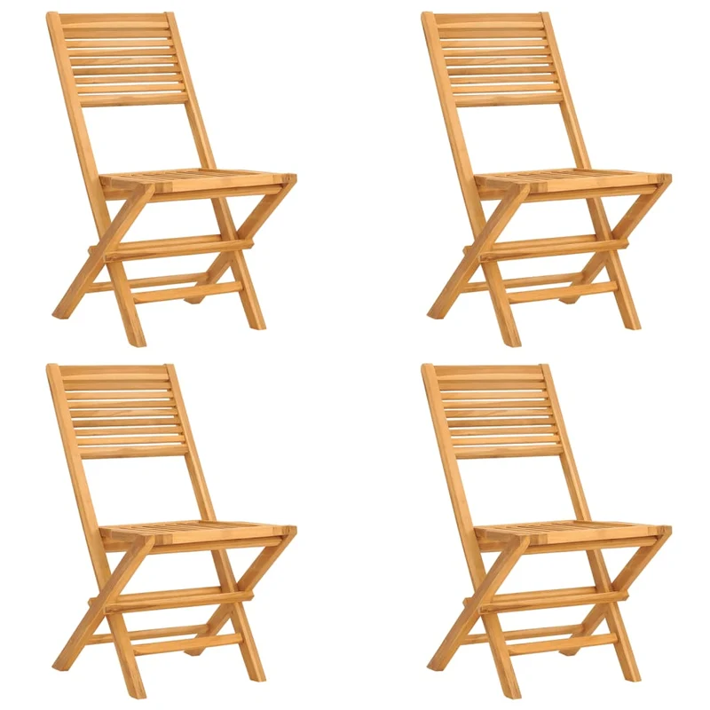 Ensemble à dîner salon de jardin meuble d'extérieur 5 pièces 85 x 85 x 76 cm bois de teck massif 02_0014291