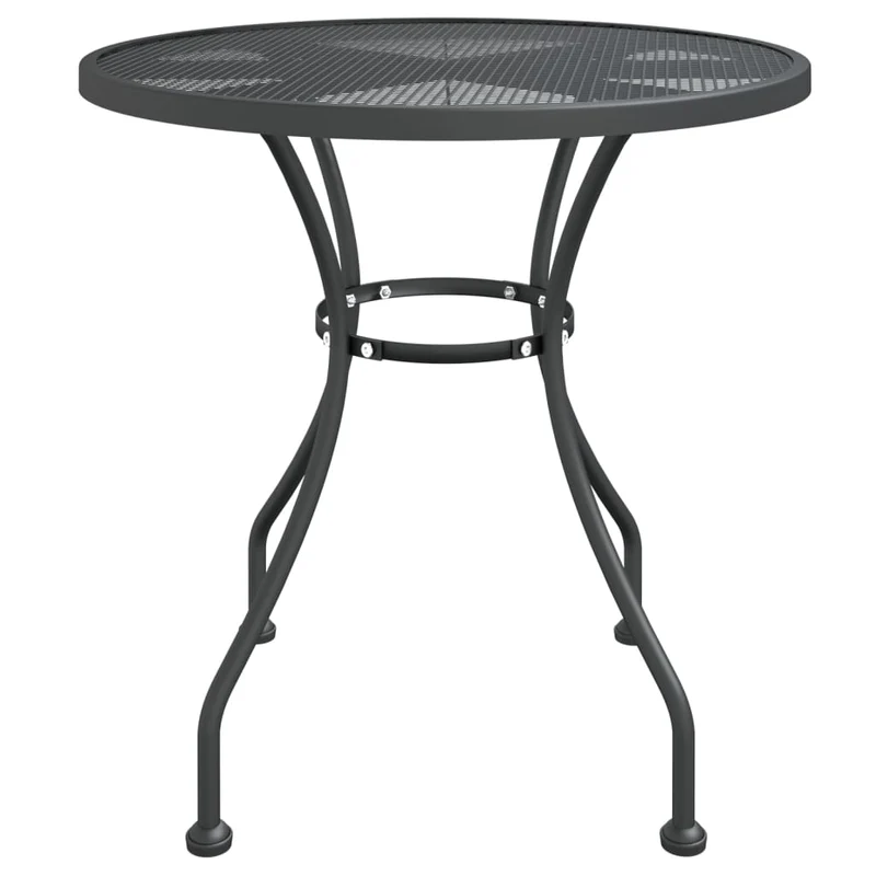 Mobilier à dîner de jardin 5 pièces maille métal anthracite 02_0014774