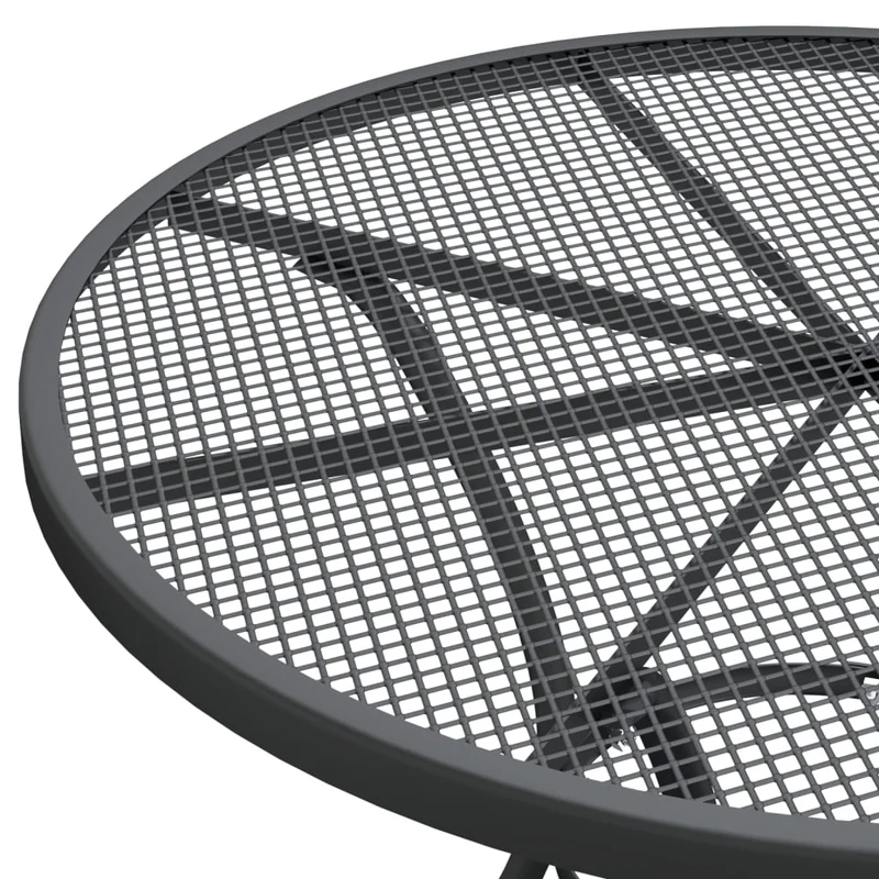 Mobilier à dîner de jardin 5 pièces maille métal anthracite 02_0014774