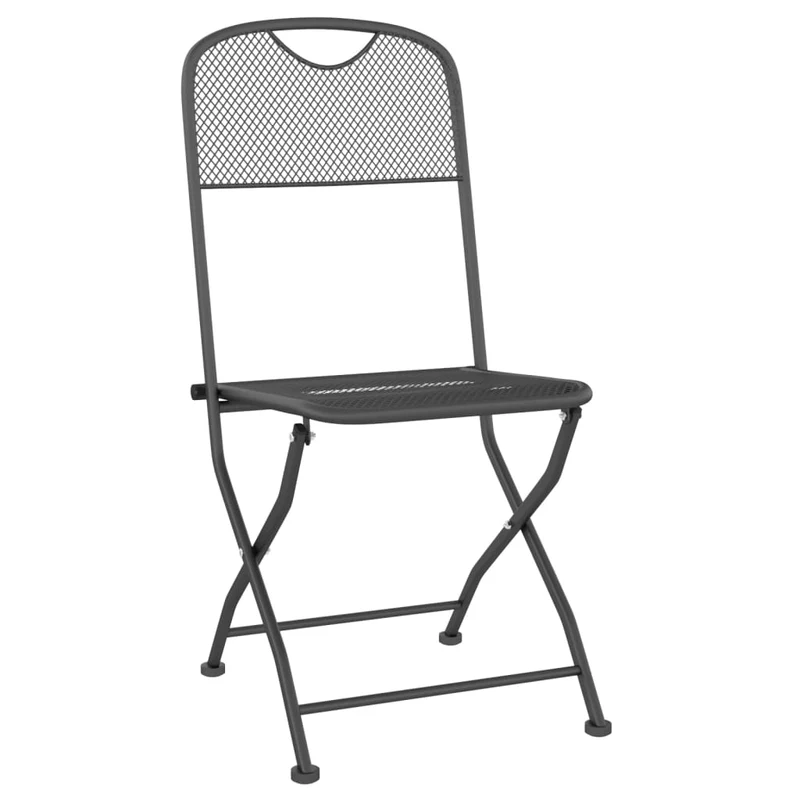 Mobilier à dîner de jardin 5 pièces maille métal anthracite 02_0014774