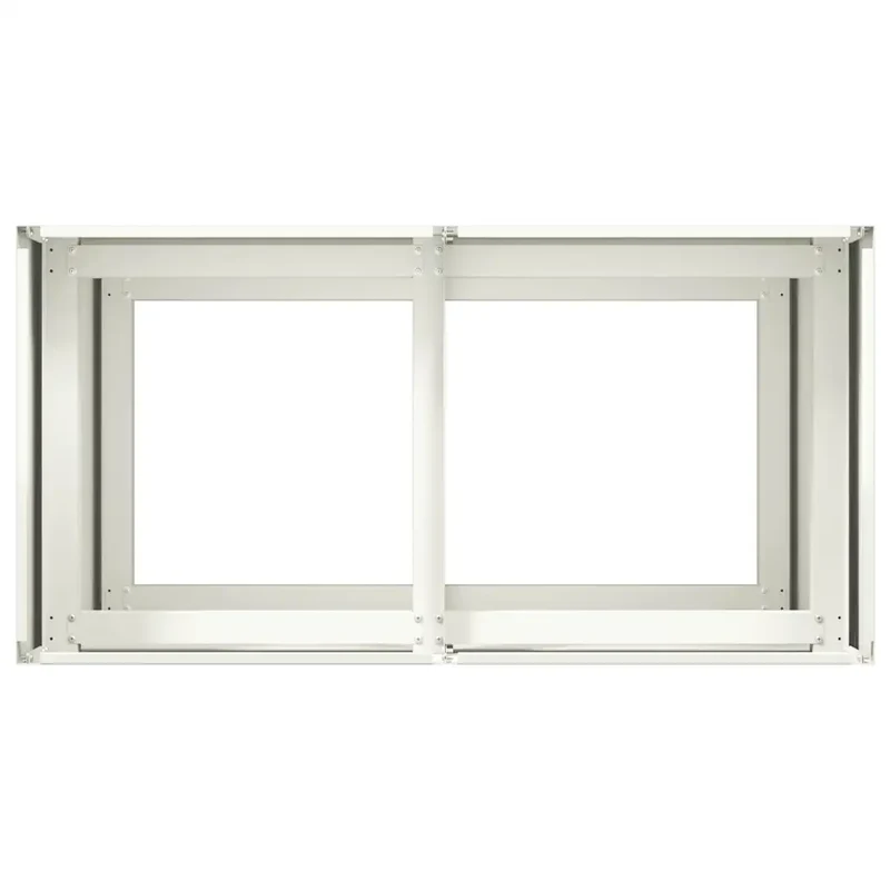 Jardinière extérieure moderne en acier laminé à froid dimension généreuse 80 x 40 x 80 cm avec fond ouvert blanc 02_0051499