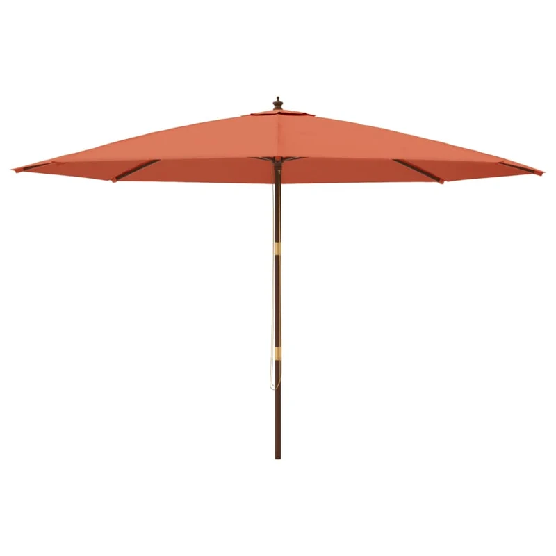 Parasol de jardin avec mât en bois 400 x 273 cm orange 02_0008366