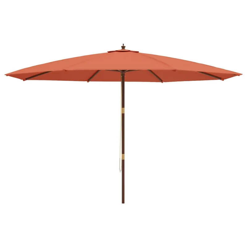 Parasol de jardin avec mât en bois 400 x 273 cm orange 02_0008366