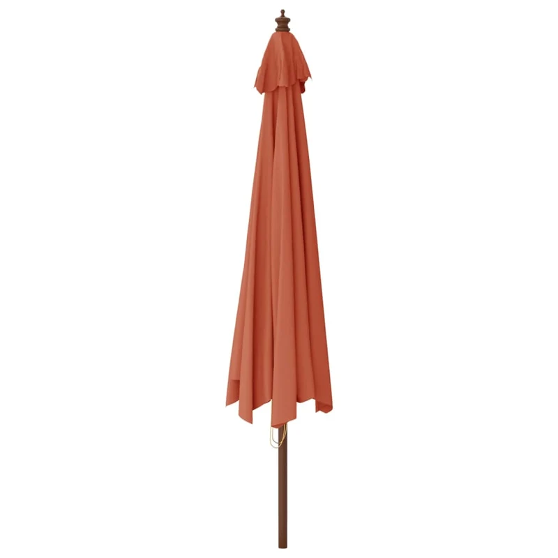 Parasol de jardin avec mât en bois 400 x 273 cm orange 02_0008366
