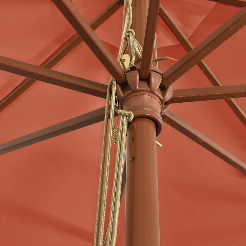 Parasol de jardin avec mât en bois 400 x 273 cm orange 02_0008366