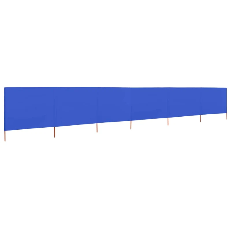 Brises-vue paravent 6 panneaux tissu 800 x 120 cm bleu azuré 02_0008838