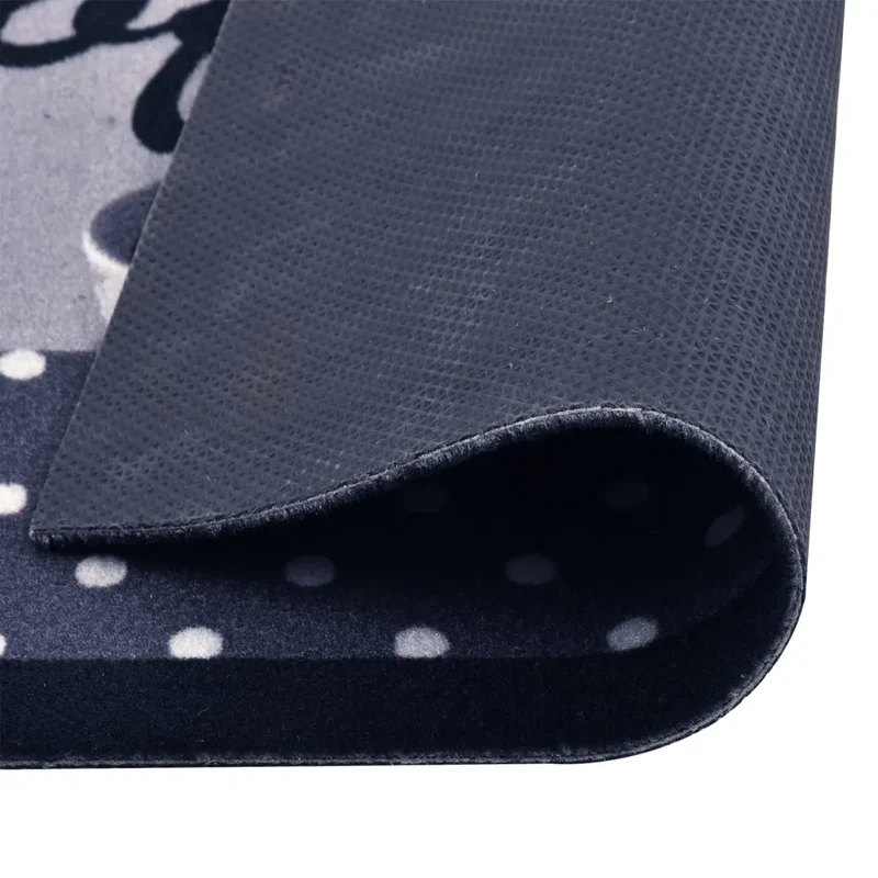 Tapis rectangulaire lavable cuisine couloir 300 x 60 cm antidérapant flexible en polyamide bleu café 02_0046530