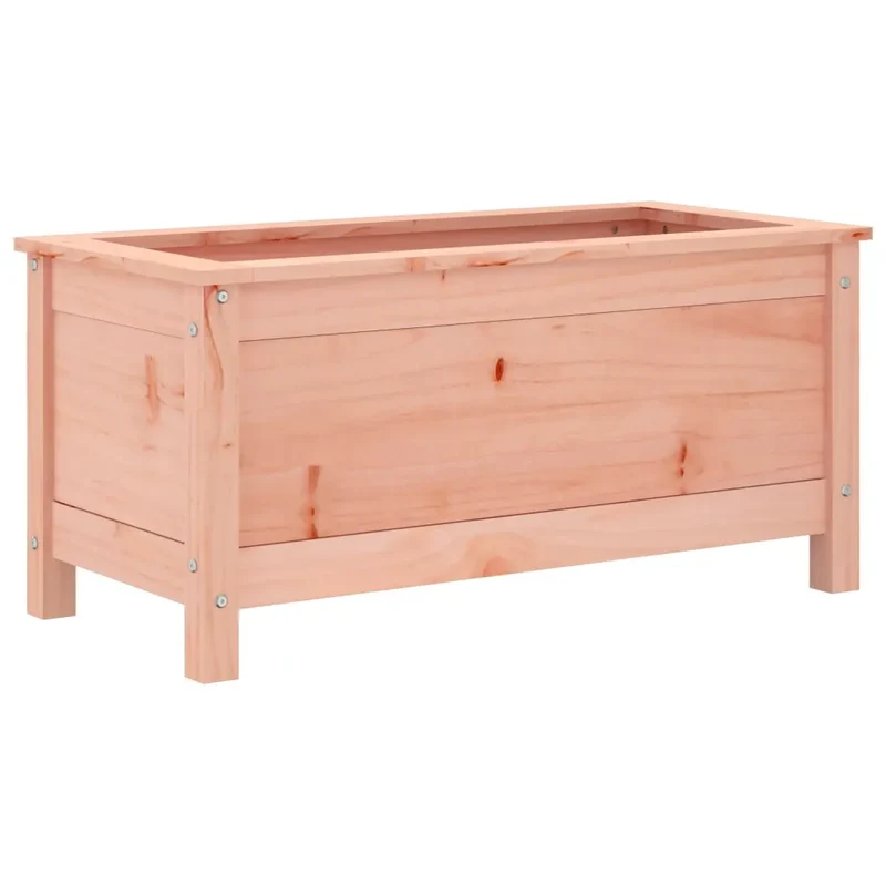 Jardinière rectangulaire décorative jardin balcon terrasse 82,5 x 40 x 39 cm en bois massif douglas 02_0048503