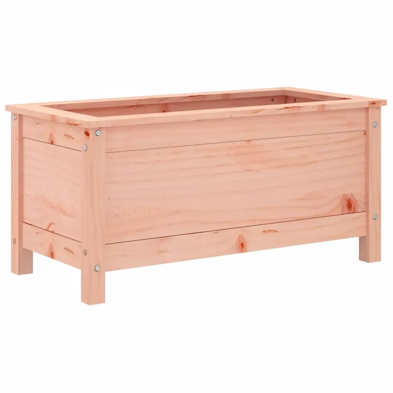Jardinière rectangulaire décorative jardin balcon terrasse 82,5 x 40 x 39 cm en bois massif douglas 02_0048503