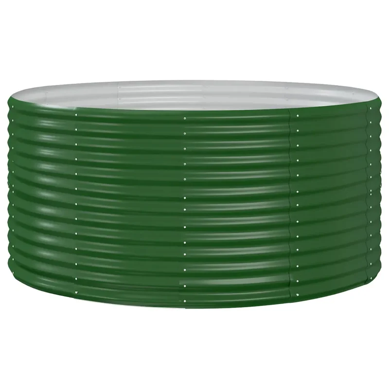 Carré potager surélevé 140 x 140 x 68 cm espace généreux résistant intempéries en acier galvanisé vert 02_0046595