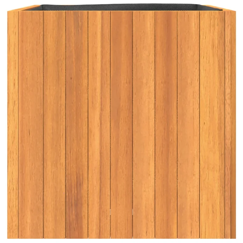 Jardinière bac lit surélevé plantes fleurs terrasse jardin 45 x 45 x 45 cm bois massif d'acacia marron 02_0037606