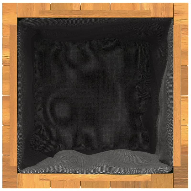 Jardinière bac lit surélevé plantes fleurs terrasse jardin 45 x 45 x 45 cm bois massif d'acacia marron 02_0037606