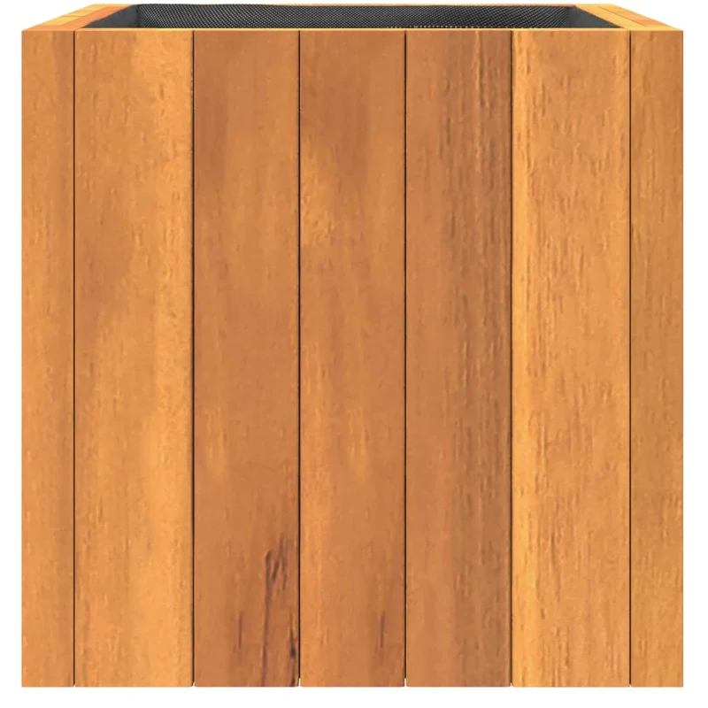 Jardinière bac lit surélevé plantes fleurs terrasse jardin 25 x 25 x 25 cm bois massif d'acacia marron 02_0037480