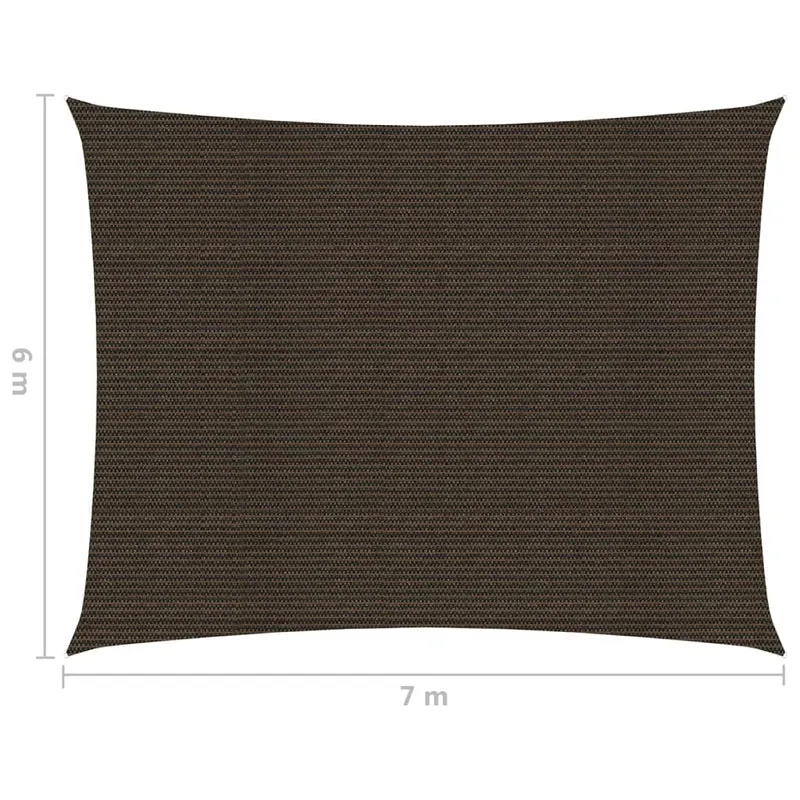 Voile d'ombrage 160 g/m² 6 x 7 m PEHD marron 02_0009178