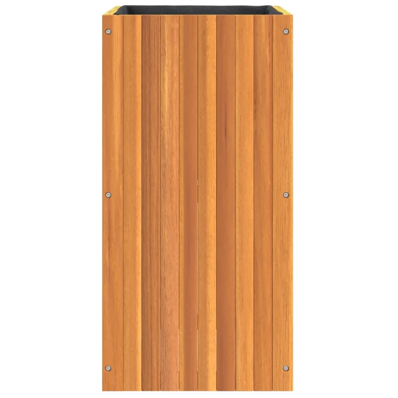 Jardinière bac lit surélevé plantes fleurs terrasse jardin 45 x 45 x 90 cm bois massif d'acacia marron 02_0037619