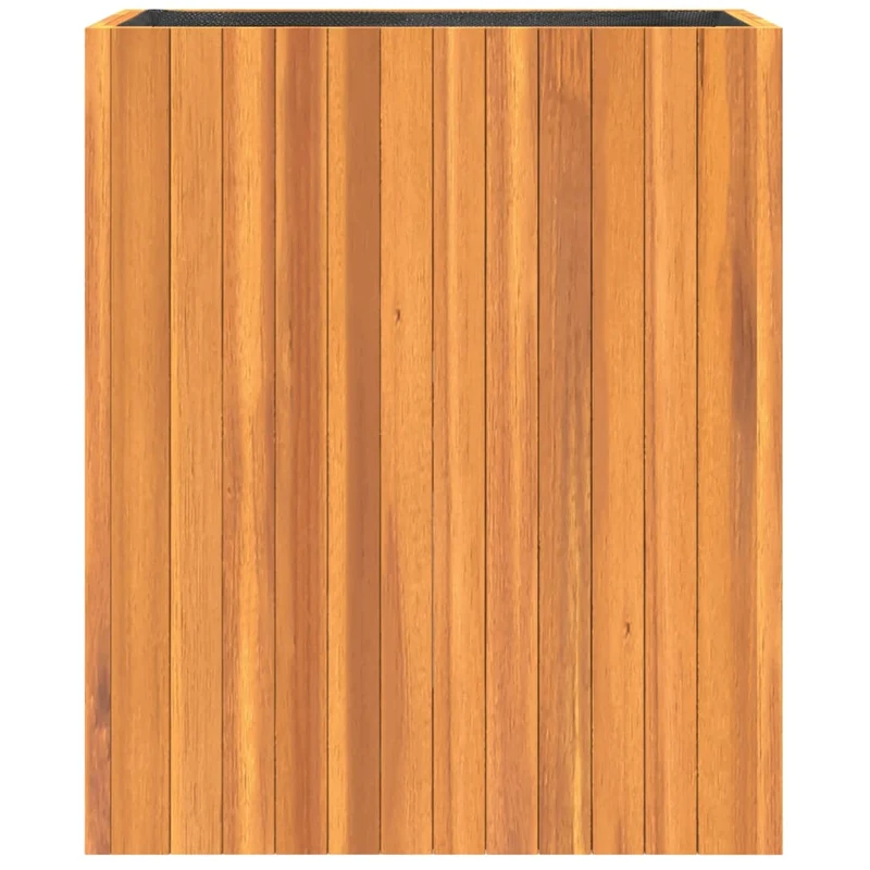 Jardinière bac lit surélevé plantes fleurs terrasse jardin 59 x 27,5 x 70 cm bois massif d'acacia marron 02_0037688