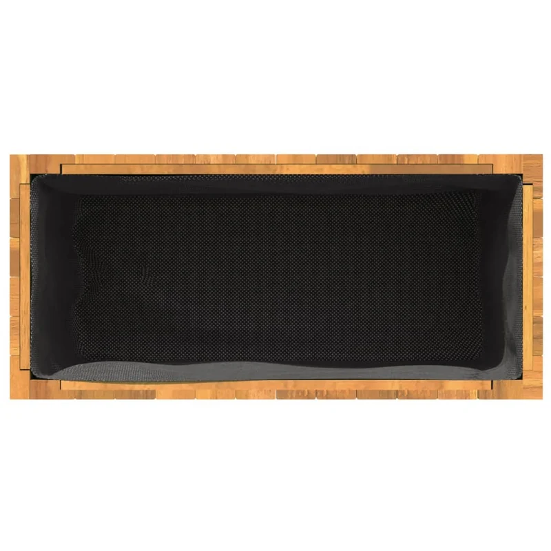 Jardinière bac lit surélevé plantes fleurs terrasse jardin 59 x 27,5 x 70 cm bois massif d'acacia marron 02_0037688